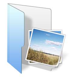 Folder Blue Pictures Icon 256x256 png